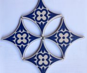Dlažba Borja RusNatCer Pirita Estrella Azul Cotto 6,7x6,7 (skladem)