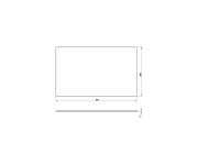 Sapho Wave Deska Rockstone 80,7x1,2x48,8cm, Bílá Mat
