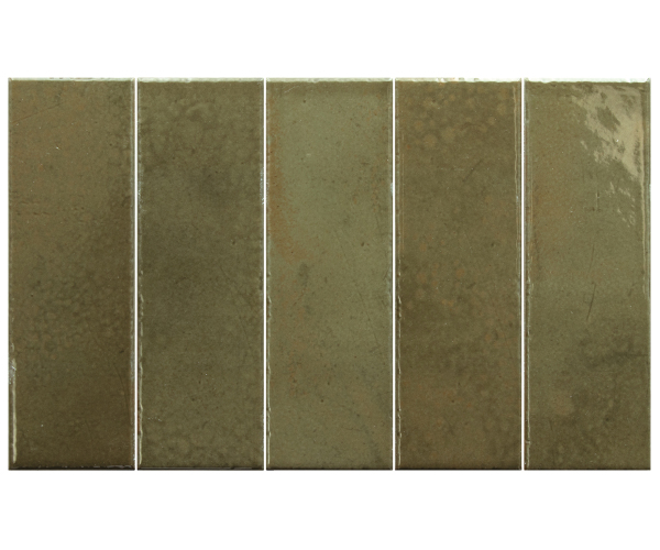 Dlažba Equipe Bohemian Bronze Green 6x18,6 Luc. - zelená