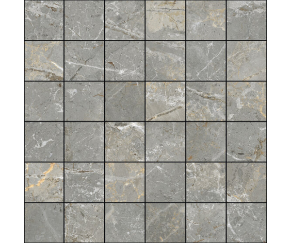 Dlažba jako mramor APE Augustus Mosaico Grey Natural 30X30 (5X5) - šedá