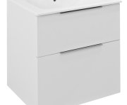 Sapho Set Koupelnová Skříňka Cirasa 60cm S Umyvadlem A Led Zrcadlem, 2x Zásuvka, Bílá Lesk