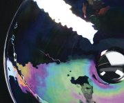 Sapho Decora Nero Murano Skleněné Umyvadlo Na Desku, Průměr 41cm, černá