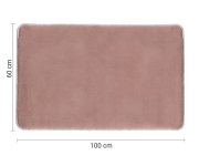 Gedy Fuzzy Koupelnová Předložka, 60x100cm, 100% Polyester, Protiskluz, Růžová