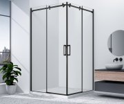 Gelco Dragon Black Sprchové Posuvné Dveře Rohový Vstup 900mm, čiré Sklo