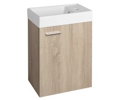Aqualine Zoja Skříňka S Keramickým Umyvadlem 40x22 Cm, Dub Platin