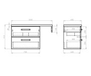 Aqualine Vega Sestava Koupelnového Nábytku, š. 104 Cm, Dub Platin
