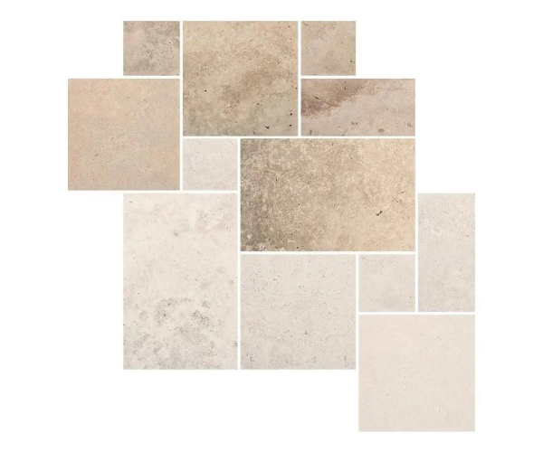 Dlažba jako kámen Cir In Falda Pietra Di Rapolano Modulare 39 Matt. Grip. - béžová