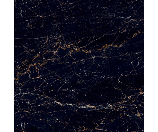 Dlažba jako mramor Deceram I Marmi Gold Marquinia Polished 80x80 - černá