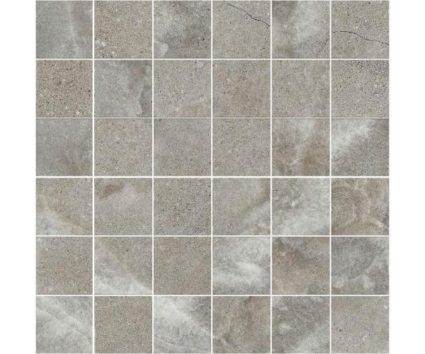 Sokl jako kámen APE Cross Mosaico Taupe 30x30 (5x5) Rett. - šedá