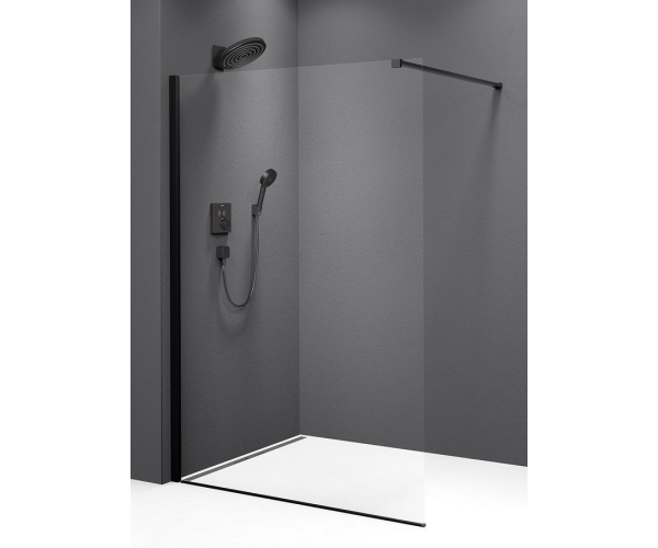 Polysan Modular Shower Black Jednodílná Zástěna Pevná K Instalaci Na Zeď, 800 Mm