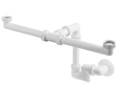 Bruckner Umyvadlový Sifon Pro Dvojumyvadlo, 5/4", Dn40, Bílá