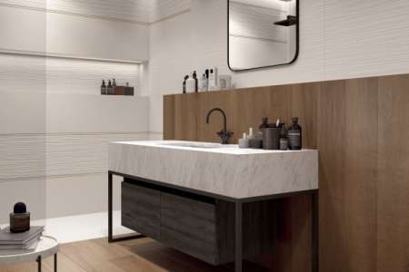 OBKLAD koupelna Marca Corona 4D White Plain & Essences Walnut