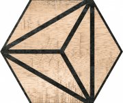 Dlažba jako dřevo Codicer Hex 25 Tribeca Brown