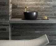 Gsi Pura Keramické Umyvadlo Na Desku Vysoké, Průměr 42cm, černá Mat