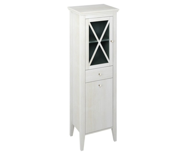 Sapho Cross Skříňka Vysoká S Prádelním Košem 49x170x39cm, Levá, Starobílá
