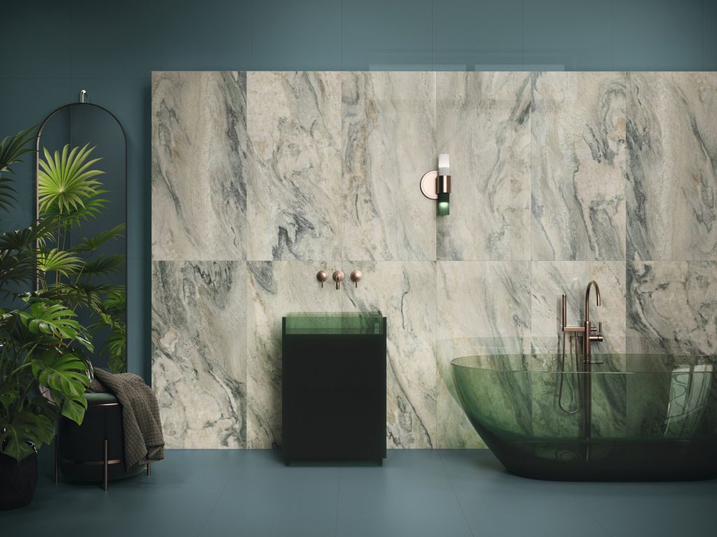 Realizace Luxusní obklady nejen do koupelny APE Gaya Quartzite 60x120 Pol. Rett.