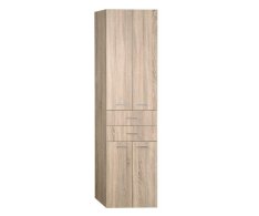 Aqualine Zoja/keramia Fresh Skříňka Vysoká Se Zásuvkami 50x184x29cm, Dub Platin