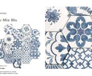 Retro dekor Tonalite Exabright Decoro Mix 15,3x17,5 Blu Bianco 