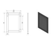 Aqualine Favolo Zrcadlo V Rámu 70x90cm, Bílá Mat