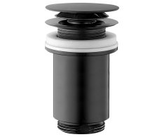 Omp Tea Umyvadlová Výpust 5/4“, Click-clack, Velká Zátka, Max 80mm, černá Mat