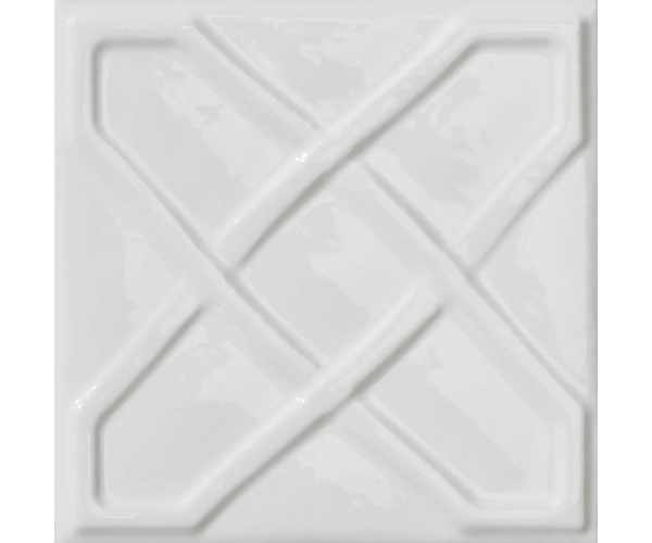 Dekor Settecento Chelsea Pure White Dec. Square 15x15 - bílá