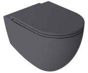 Isvea Infinity Závěsná Wc Mísa, Rimless, 36,5x53cm, Antracit