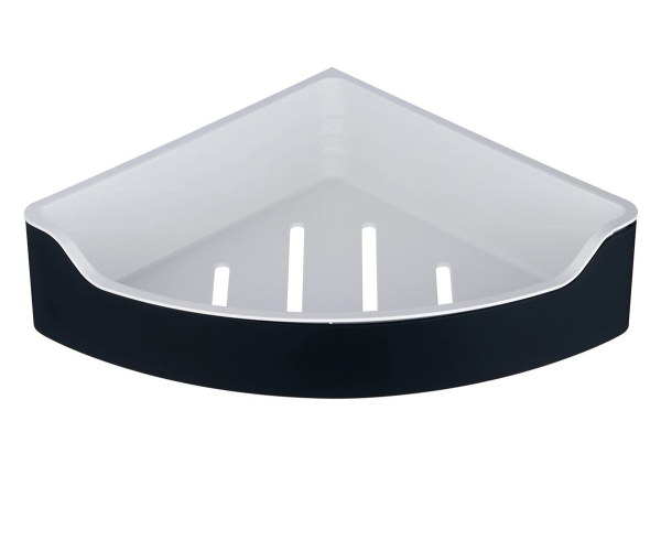 Aqualine Samba Rohová Polička Do Sprchy, 218x63x218mm, černá