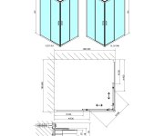 Polysan Easy Black Obdélníková Sprchová Zástěna 900x800mm, čiré Sklo