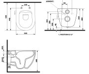Isvea Infinity Cleanwash Závěsná Wc Mísa, Integrovaný Ventil A Bidet. Sprška, Rimless, 36,5x53cm, Bílá