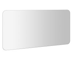 Sapho Ishape Zrcadlo S Broušenou Hranou 100x50cm, Zakulacené Rohy, Cu Free