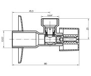 Aqualine Rohový Kulový Ventil 1/2"x3/8", Pár, Chrom
