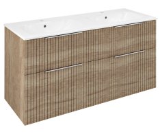 Sapho Cirasa Strip Umyvadlová Skříňka 118,4x64x46cm, Dub Alabama