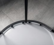 Gelco Sigma Simply Black čtvrtkruhová Sprchová Zástěna 900x900 Mm, R550, čiré Sklo