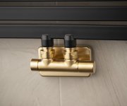 Sapho Twin Připojovací Sada Ventilů Pro Středové Připojení, Zlato Mat
