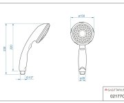 Sprchový Set (5-polohová Sprška,dvouzámková Superpevná Kovová Hadice 150 Cm, Držák),  Blistr PR-SET1