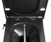 Sapho Avva Cleanwash Závěsná Wc Mísa, Integrovaná Baterie A Bidet. Sprška, Rimless, 35,5x53cm, černá Mat