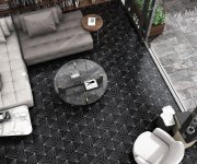 Vzorovaná dlažba Codicer Aster Nero 22x25 Hexagonal - černá
