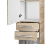Aqualine Vega Skříňka Vysoká S Košem, 40x184x31cm, Dub Platin