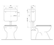 Aqualine Wc Plastová Nádržka S Dual Tlačítkem, 4-8 L, Bílá