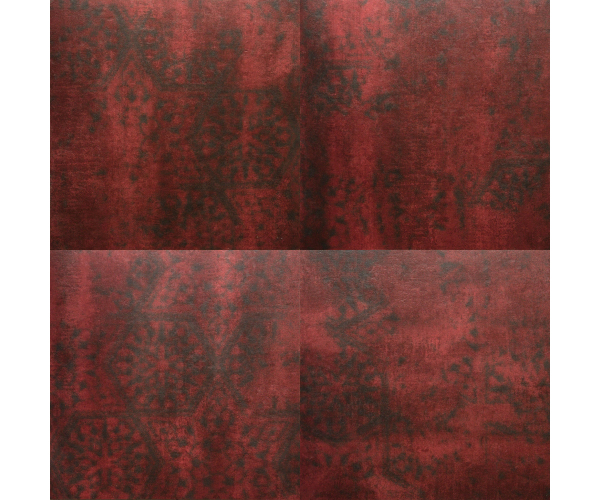 Dlažba Gigacer Krea Patchwork C Red (Hexagon) MIX 60x60 4,8mm Rett. (skladem)