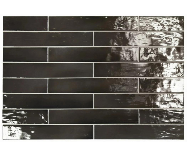 Obklad Equipe Manacor Black 6,5x40 - černá