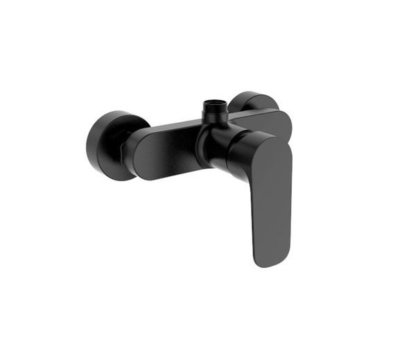Dakota, Sprchová Stěnová Baterie S Horním Vývodem, Bez Sprchové Sady, Rozteč 150 Mm, černá