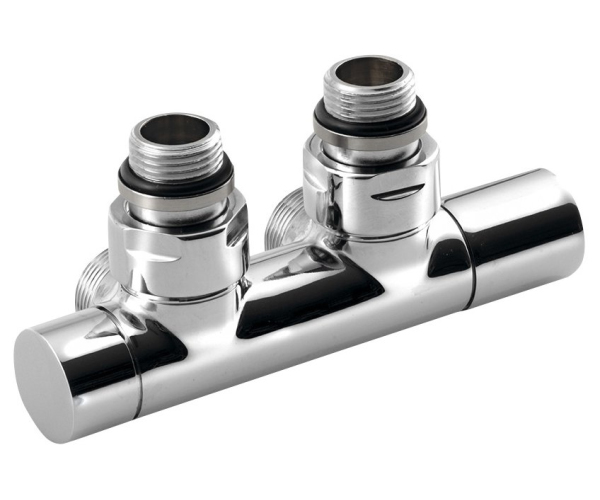 Sapho Twin Připojovací Sada Ventilů Pro Středové Připojení, Chrom