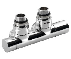 Sapho Twin Připojovací Sada Ventilů Pro Středové Připojení, Chrom