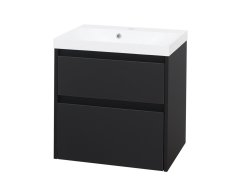 Mereo Opto, Koupelnová Skříňka S Umyvadlem Z Litého Mramoru 61 Cm, černá