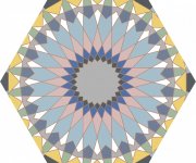 Retro dlažba Codicer Kasbah Mix Colors 22x25 Hexagonal