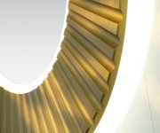 Sapho Pride Strip Kulaté Zrcadlo S Led Osvětlením V Rámu ø 90cm, Zlato