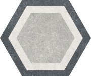 Dlažba jako kámen Codicer Traffic Hex Combi Grey Mix 22x25