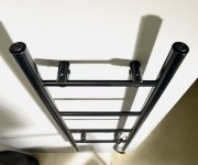 Sapho Karbo Elektrický Sušák Ručníků, Kulatý, 400x1120mm, 87 W, černá Mat