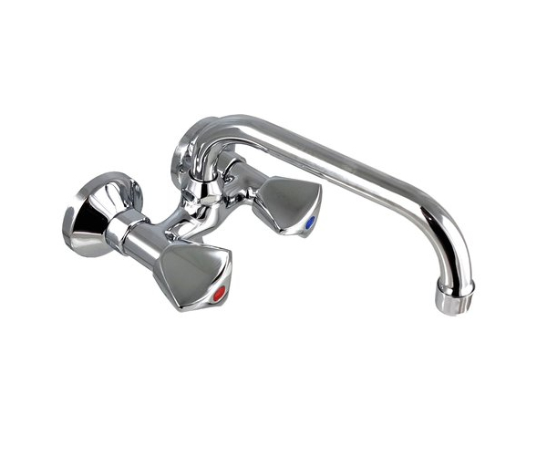 Dřezová Stěnová Baterie S Horním "u" Ramínkem, Rozteč 100 Mm - Chrom - Madison